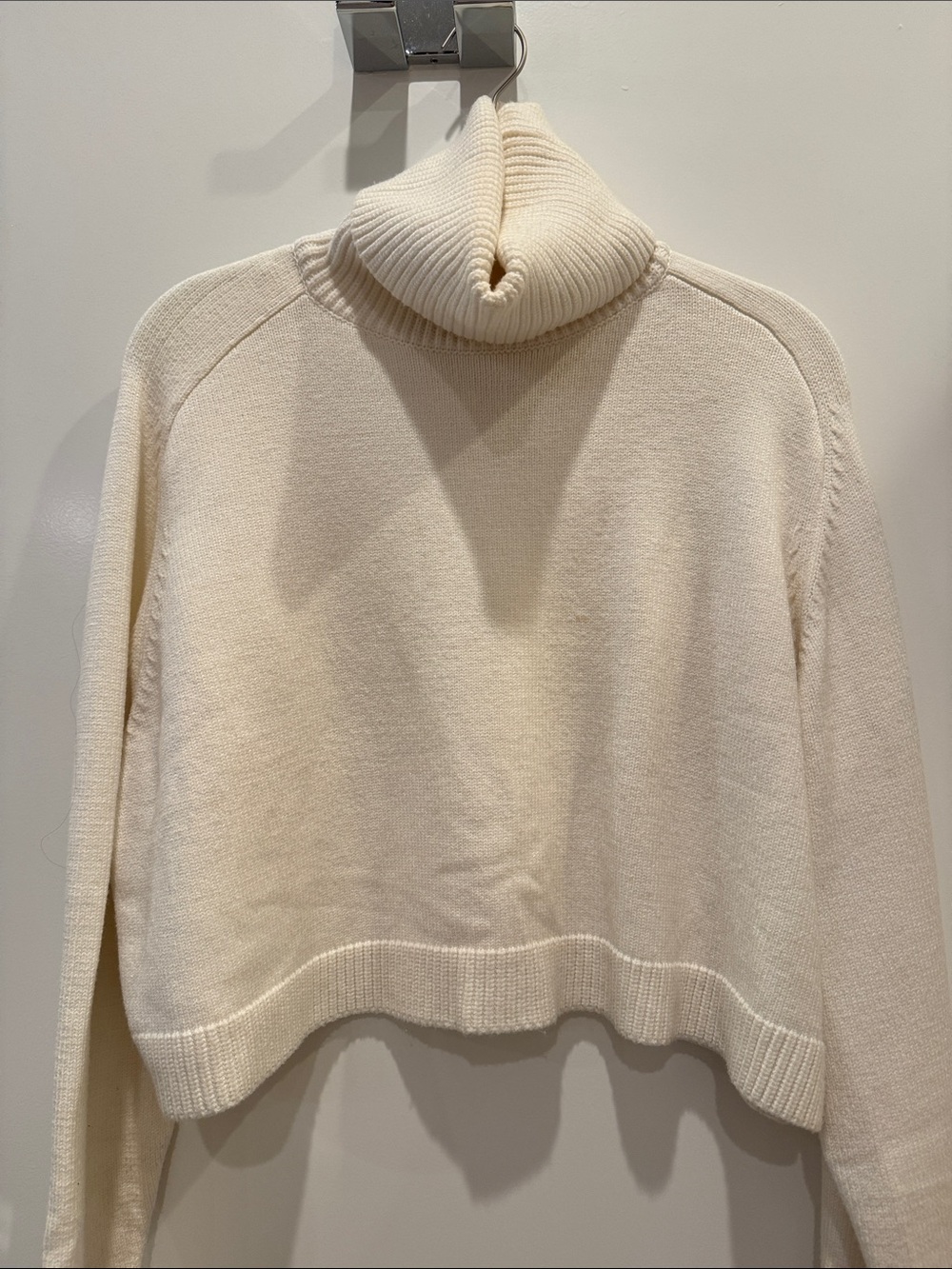 Zara Cropped Ribbed Turtleneck Sweater